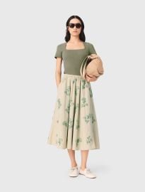 Beaded technical skirt Natural For Women at Maje