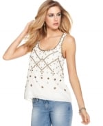 Beaded top by Guess at Macys