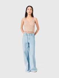 Beaded top with lining White For Women at Maje