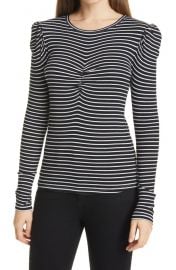 Beanie Stripe Puff Sleeve Top at Nordstrom