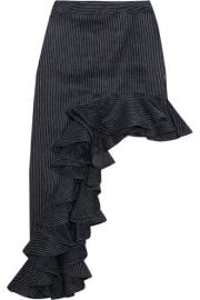 Beaufille   Ara asymmetric pinstriped linen-blend skirt at Net A Porter