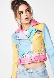 Beauty Sko Dropout Moto Jacket by Sugar Thrillz at Dolls Kill