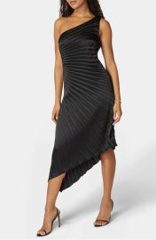 Bebe Pleated One Shoulder Gown at Nordstrom Rack