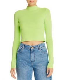 Bec  amp  Bridge Astrid Neon Cropped Mock-Neck Top Women - Bloomingdale s at Bloomingdales