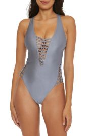 Becca Color Sheen Ladder One-Piece Swimsuit at Nordstrom