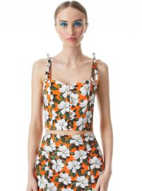 Beccy Front Button Bustier In Blossom  Alice And Olivia at Alice + Olivia