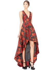 Beckie V Neck Flower Gown by Alice + Olivia at Alice and Olivia