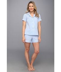 BedHead Shorty PJ Set Blue Gingham at 6pm