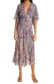 Bee Floral Chiffon Midi Dress at Nordstrom