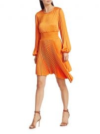 Behati Vintage Satin Gabriela Pleated Dress at Saks Fifth Avenue