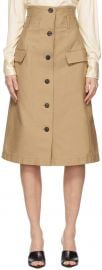 Beige Flare Skirt at Ssense