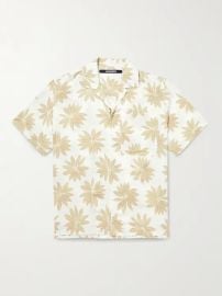 Beige Jean Camp-Collar Floral-Print Poplin Shirt JACQUEMUS MR PORTER at Mr Porter