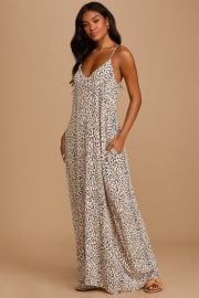 Beige Leopard Print Dress - Loose Maxi Dress - Leopard Sundress - Lulus at Lulus