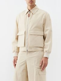 Beige Patch-pocket twill cropped jacket Alexander McQueen FASHION US at Matches