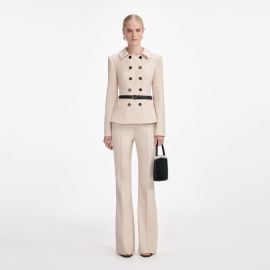 Beige Twill Jumpsuit self-portrait-US at Self Portrait
