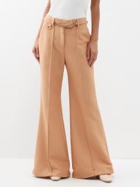 Beige Wool-blend wide-leg suit trousers Zimmermann FASHION US at Matches