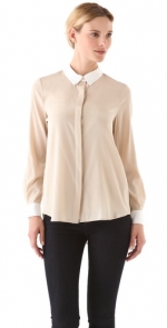 Beige and white blouse at Shopbop