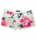 Beige floral shorts by Dolce and Gabbana at Profile Fashion