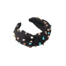 Bejeweled Headband - Black Accessory Concierge at Accessory Concierge