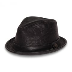 Belksy Leather Fedora at Goorin Bros