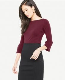 Bell Sleeve Boatneck Sweater at Ann Taylor