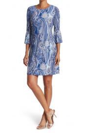 Bell Sleeve Jaipur Paisley Jersey Dress at Nordstrom Rack