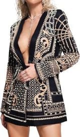 Bella Barnett Sequin Mini Blazer Dress at Amazon