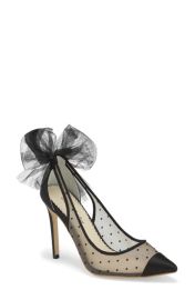 Bella Belle Matilda Mesh Pointed Toe Pump in Black Mesh/Silk at Nordstrom