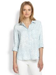 Bella Dahl - Ikat Leopard Button-Down Shirt at Saks Fifth Avenue