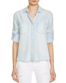 Bella Dahl Split Back Button-Down Chambray Shirt x at Bloomingdales