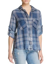 Bella Dahl Split Back Plaid Shirt at Bloomingdales