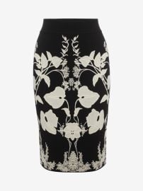 Belle Epoque Jacquard Knit Pencil Skirt at Alexander McQueen