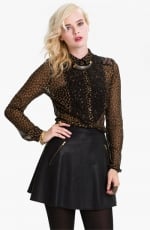 Belles black and gold top at Nordstrom