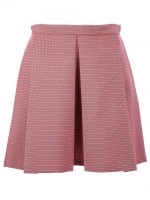 Belle's red pleated skirt at Farfetch