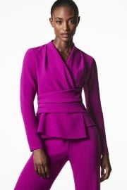 Belleville Top Violet Stretch Tailoring - Welcome to the Fold LTD at The Fold London