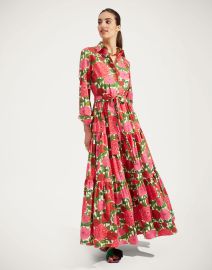 Bellini Dress in Pink Dahlias for Women La DoubleJ US at La DoubleJ