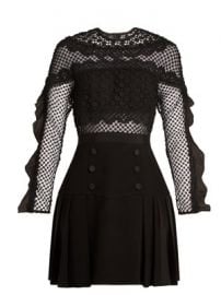 Bellis guipure-lace and pleated-crepe dress at Matches