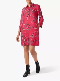 Belt Print Knee Length Tunic Dress by Hobbs at John Lewis