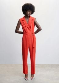 Belt wrap jumpsuit - Women Mango USA at Mango