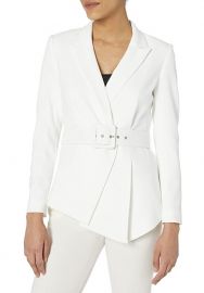 Belted Asymmetrical Crepe Blazer by Tahari ASL at Amazon