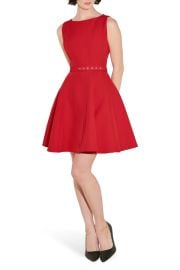 Belted Bateau Neck Minidress at Nordstrom Rack