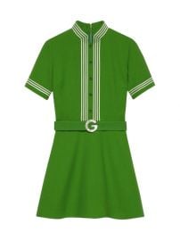 Belted Crepe Dress by Gucci at Cettire