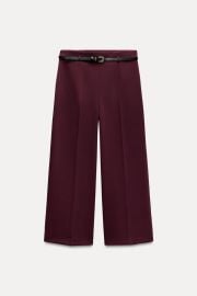 Belted Culotte Pants Zw Collection at Zara