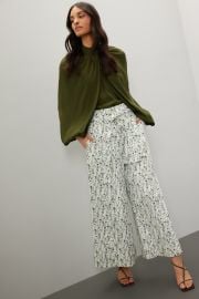 Belted Floral Cropped Trousers by Adam Lippes x RTR Rent the Runway at Rent the Runway