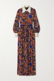 Belted Floral-print Jersey and Duchesse Jumpsuit by Marc Jacobs at Net A Porter