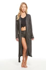 Belted Glitter Lounge Robe by Chaser at Chaser