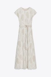 Belted Jacquard Dress at Zara