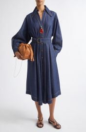 Belted Long Sleeve Denim Shirtdress at Nordstrom