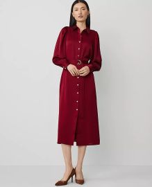 Belted Midi Shirtdress at Ann Taylor