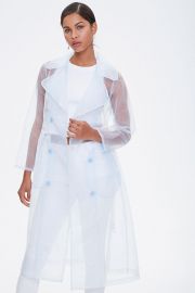 Belted Organza Trench Coat at Forever 21